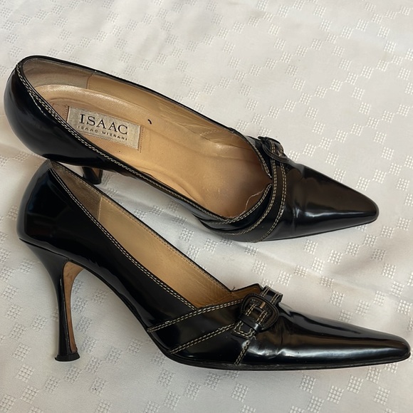 Isaac Mizrahi payent leather heeled shoes size 10B - Picture 2 of 6